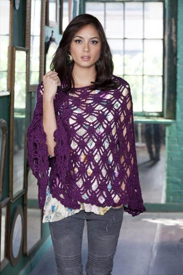 chic bohemian crochet shawl