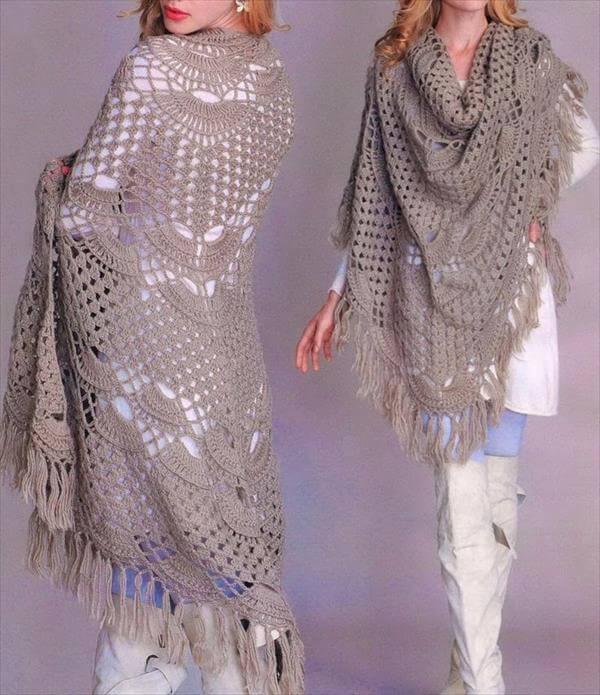 free crochet shawl pattern for women