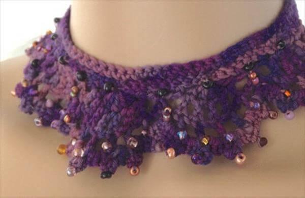 diy crochet necklace pattern