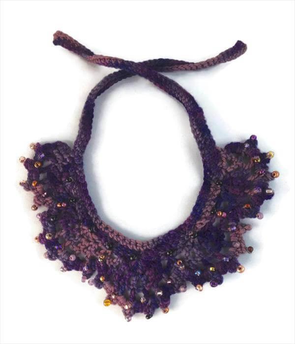 diy crochet necklace jewelry