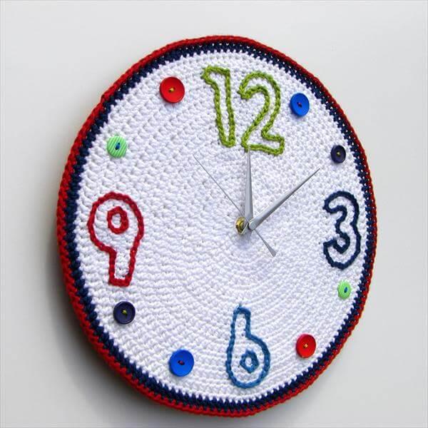 free crochet wall clock pattern
