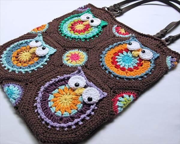 chic crochet owl tote pattern