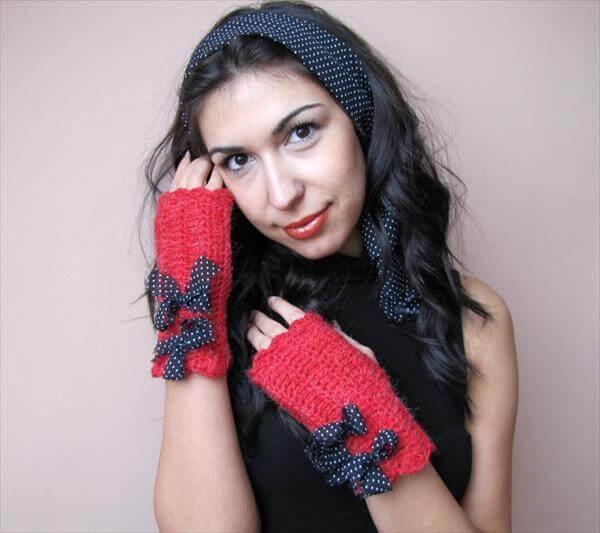 diy free crochet fingerless gloves