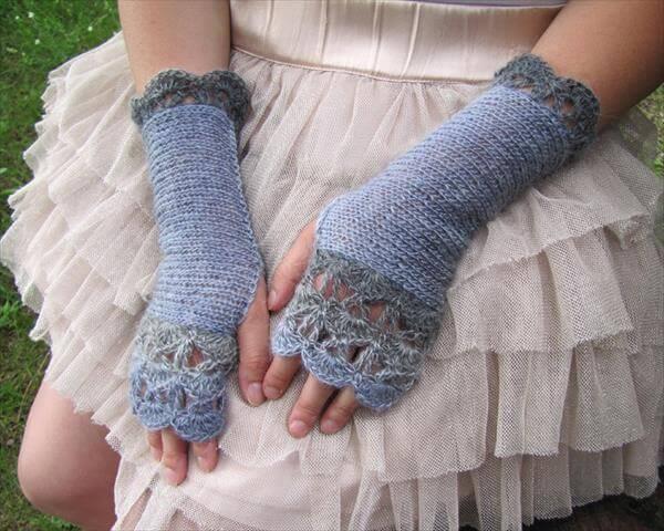 free crochet fingerless gloves