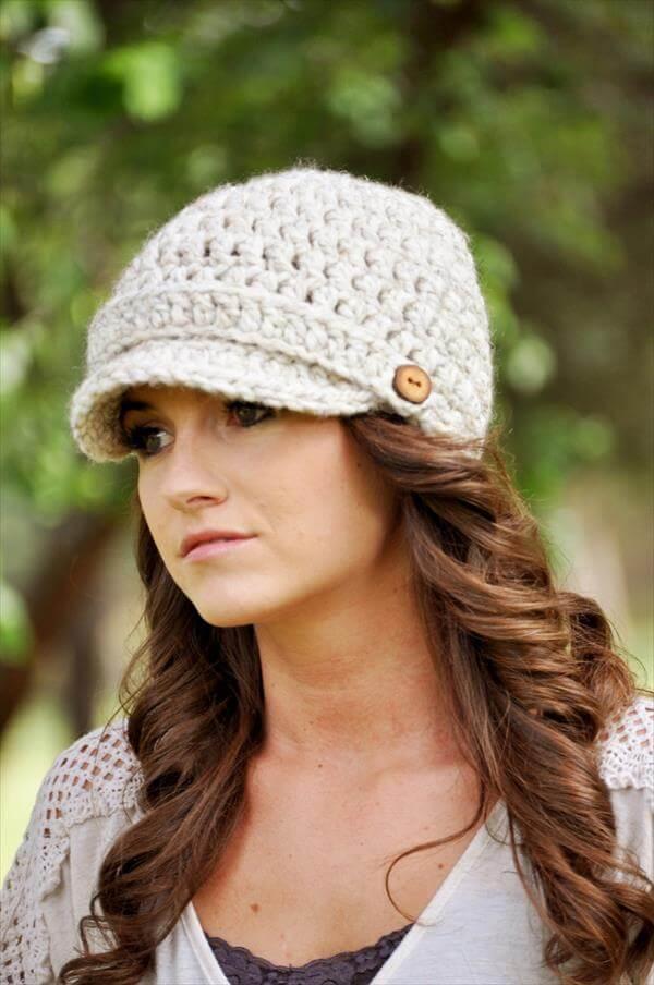 cool crochet newsboy hat