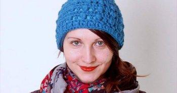 DIY Crochet Brimmed Beanie Hat with Flower – 101 Crochet Patterns