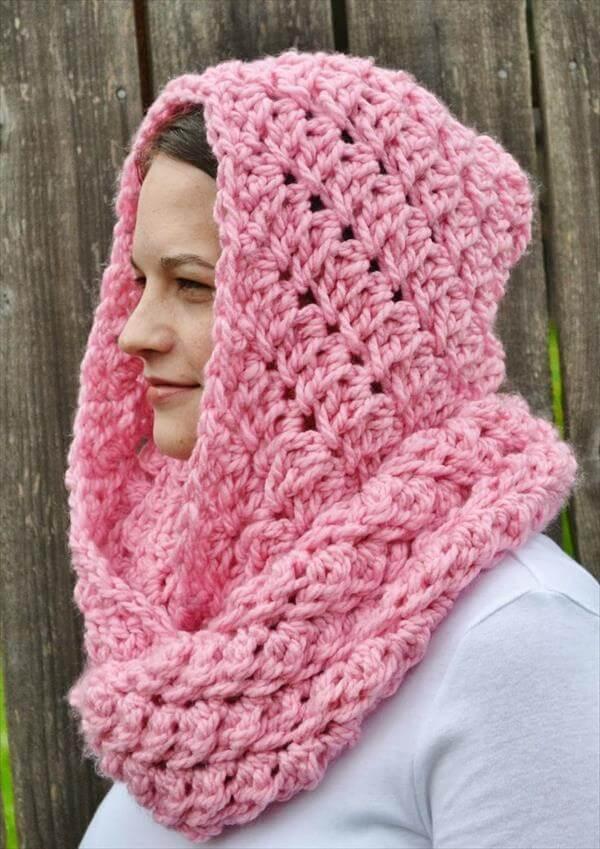 crochet scarf pattern with hood