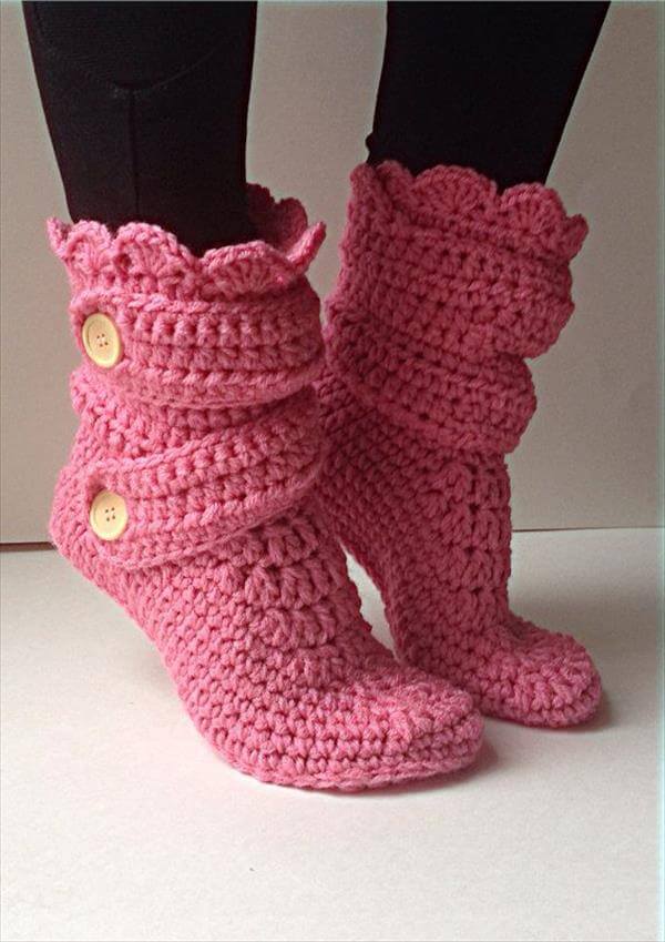 10 Diy Free Patterns For Crochet Slipper Boots 101 Crochet Patterns 