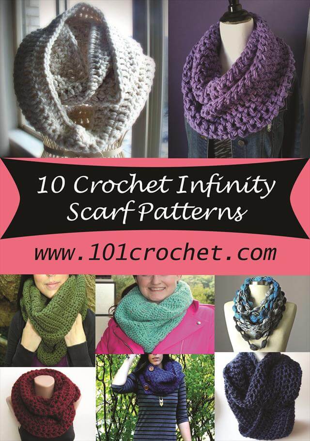 10 Crochet Infinity Scarf Patterns – 101 Crochet Patterns