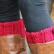 chic winter crochet boot cuffs