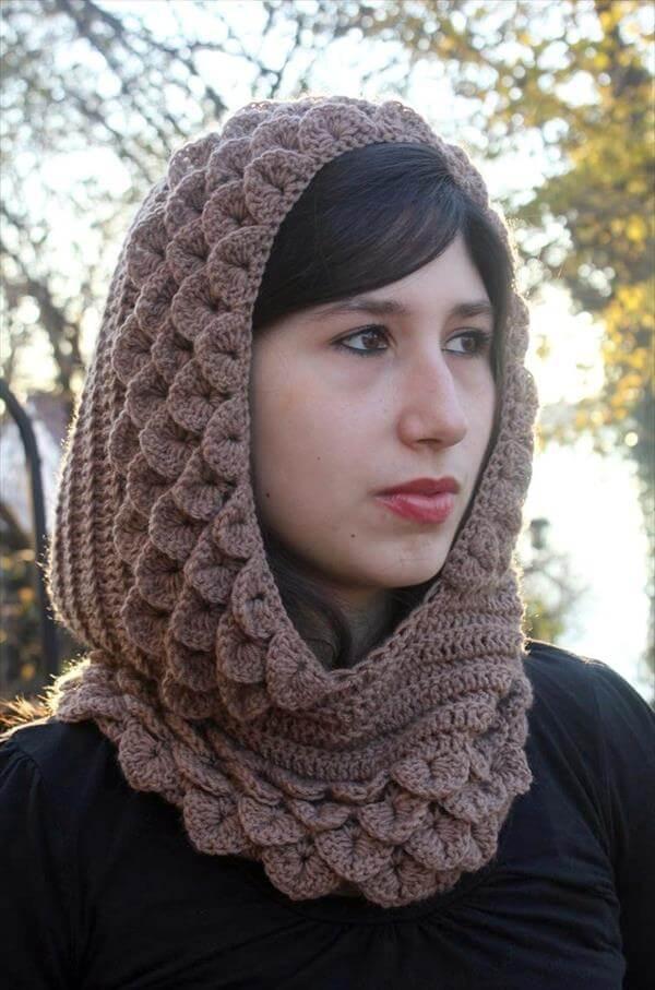 free women crochet hood pattern
