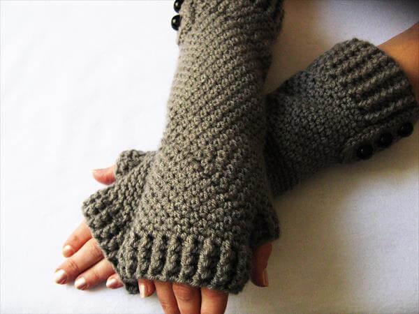 easy crochet gloves pattern