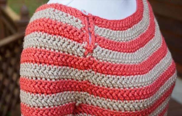 top down women crochet sweater pattern