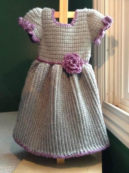 easy winter baby crochet dress pattern