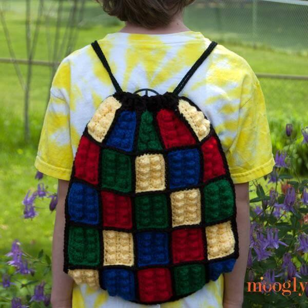 diy lego inspired crochet backpack pattern