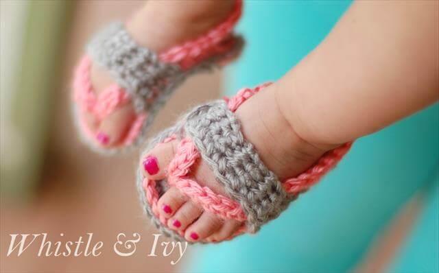 Crochet Baby Flip Flop Sandals