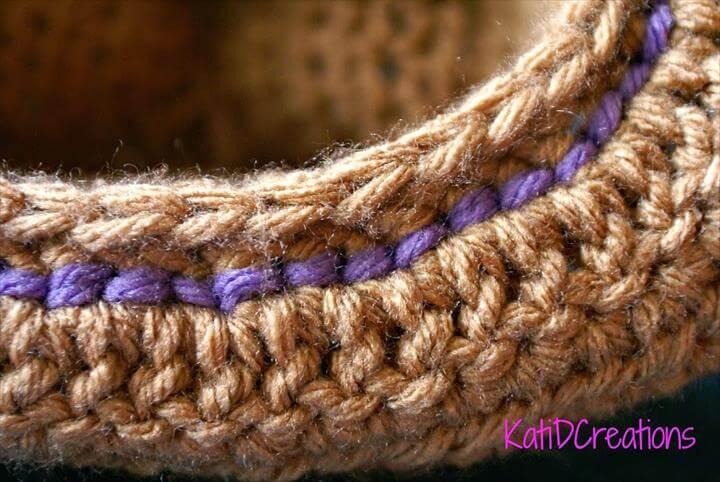 crochet hat with wide brim