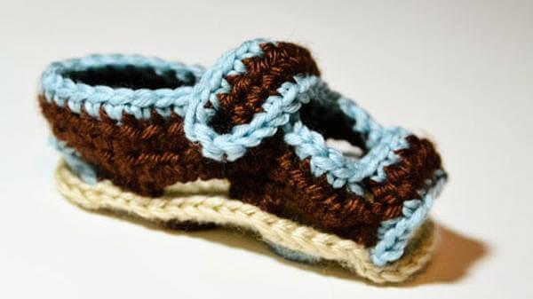 hand crocheted baby summer sandals