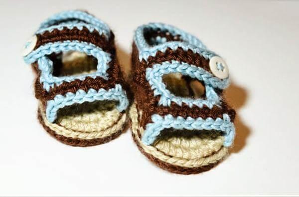 crochet baby sandals