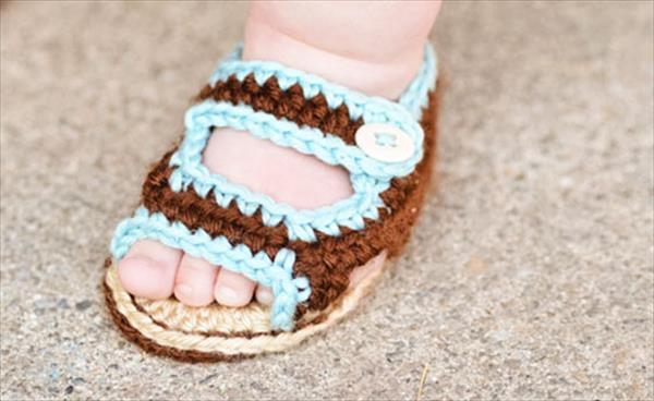 free crochet baby summer sandal pattern