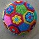 free crocheted African flower soccer ball