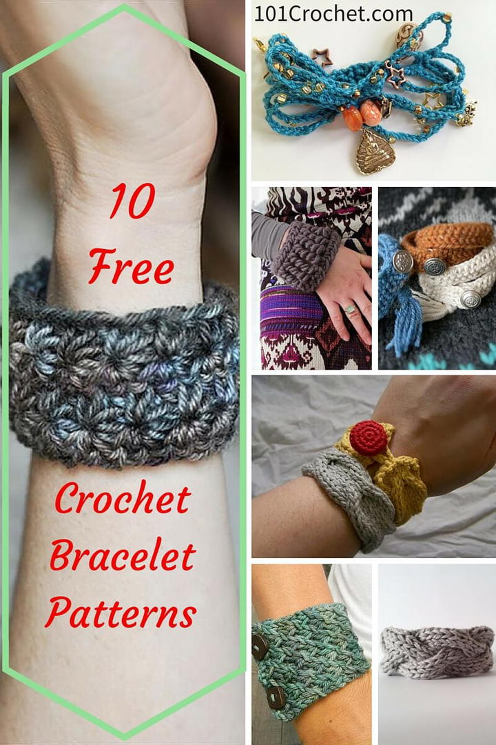 21 Easy Crochet Bracelet Patterns - Easy Crochet Patterns