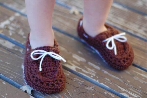 easy crochet baby boat booties