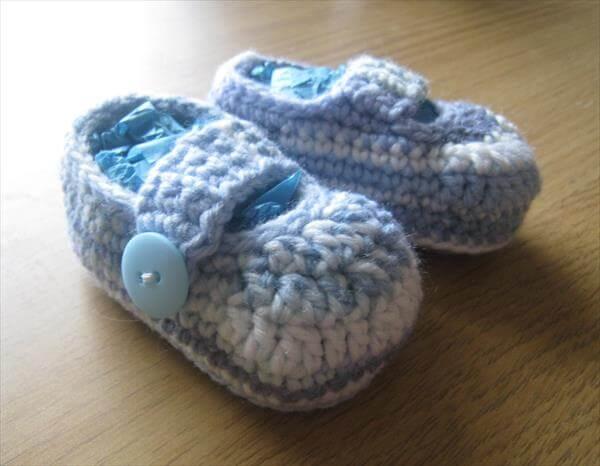 free crochet baby booties