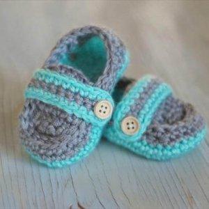 crochet free baby boat slippers