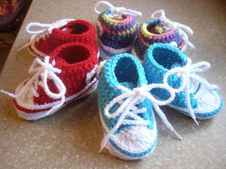 free crochet baby converse pattern