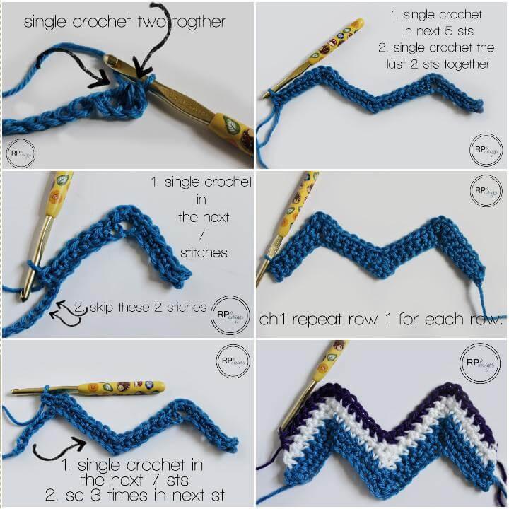 crochet chevron free tutorial