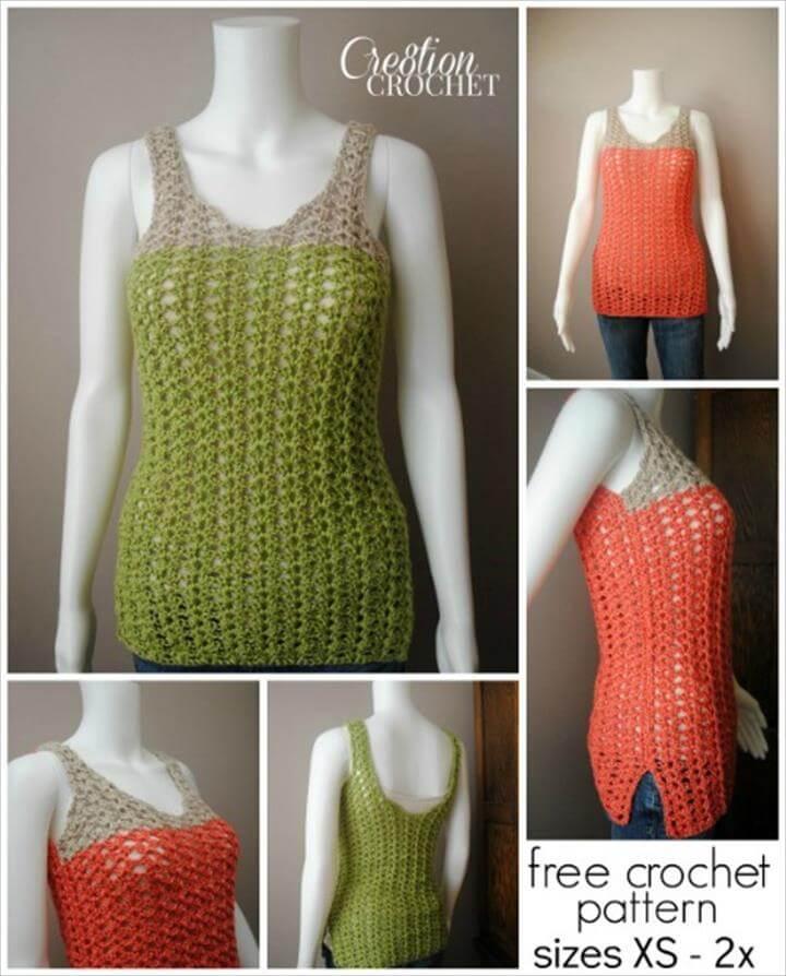 easy crochet breezy shell tank pattern
