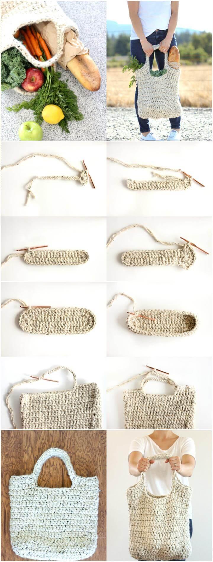 easy crochet marketing shopping tote pattern