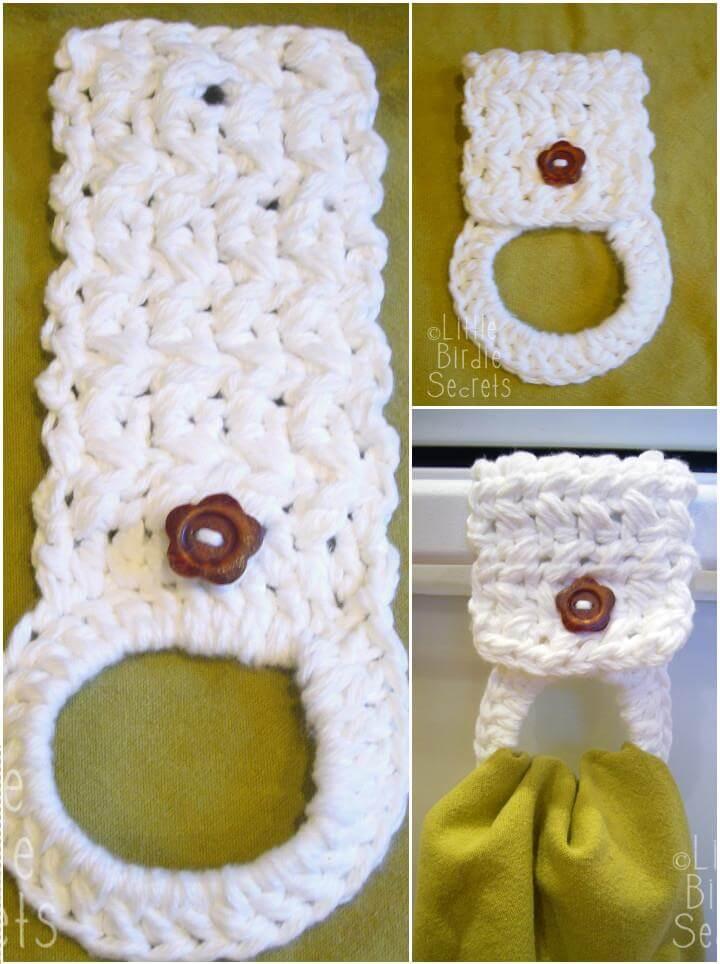 awesome crochet towel rack