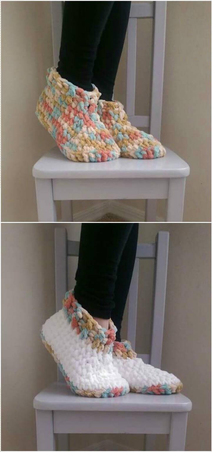 stylish crochet slippers pattern
