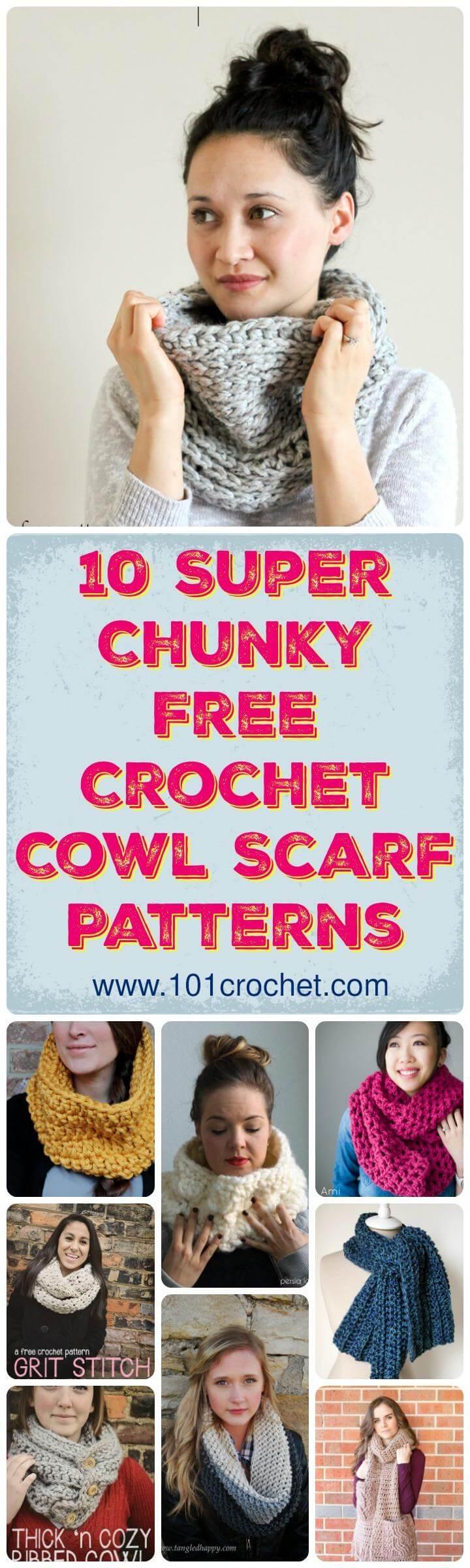 Free Crochet Cowl Scarf Patterns