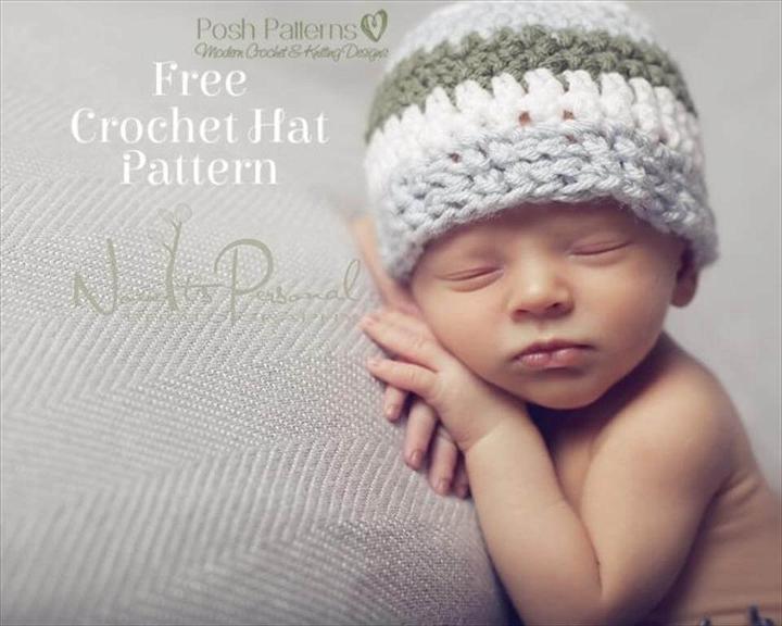 crochet baby hat free pattern