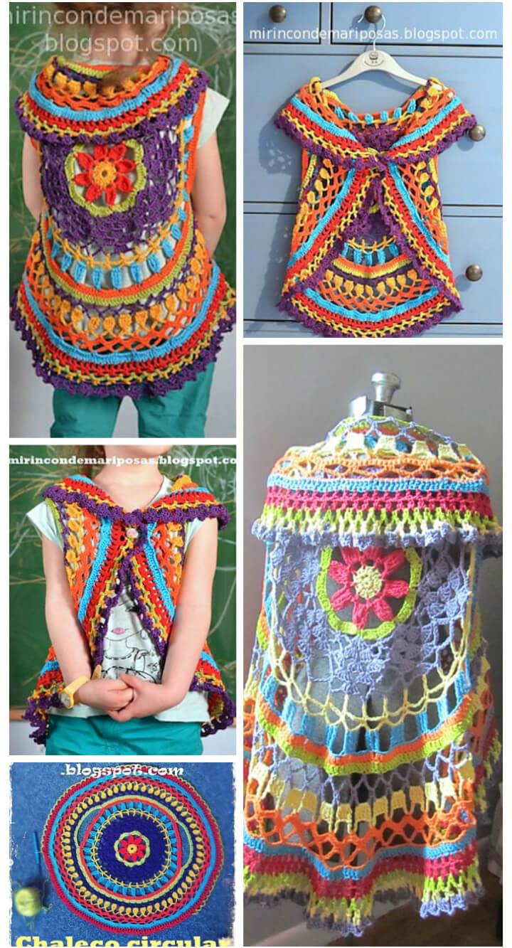 stylish crochet circle shrug
