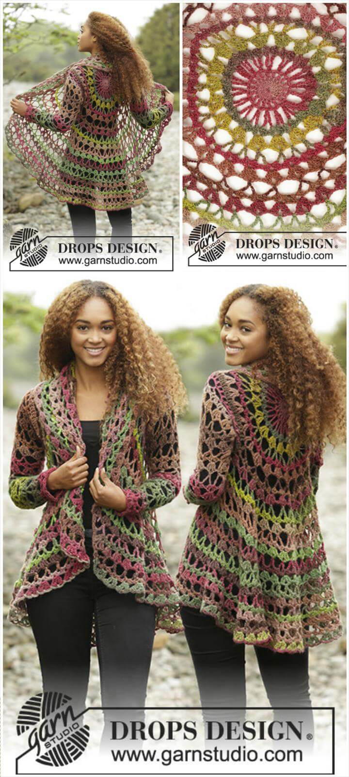 12 Free Crochet Patterns for Circular Vest Jacket 101 Crochet