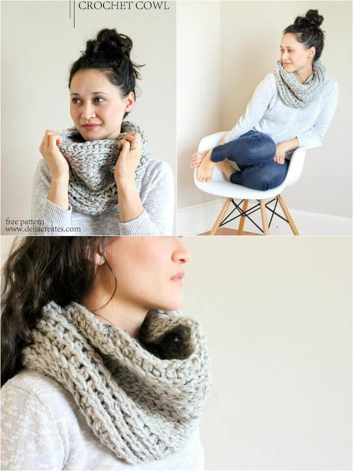 10 Super Chunky Free Crochet Cowl Scarf Patterns – 101 Crochet Patterns