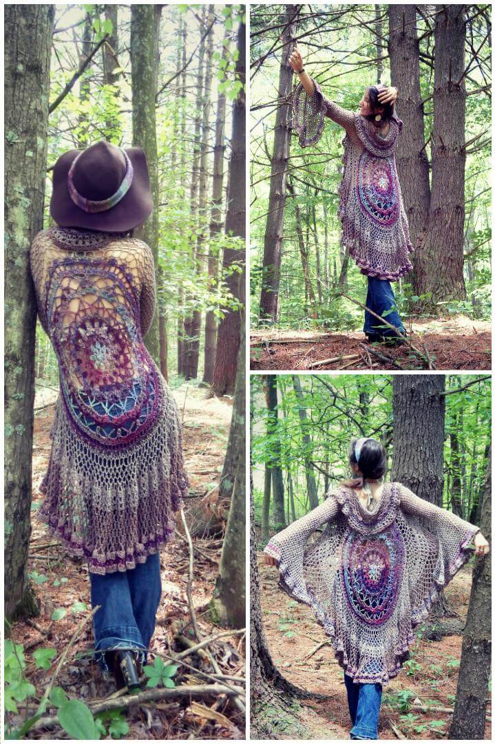 Crochet circular clearance jacket