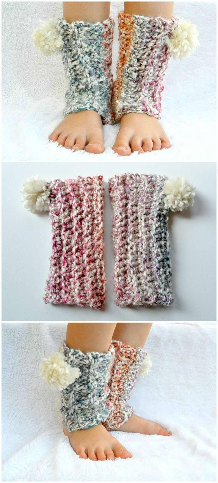 free crochet snow flurry leg warmers