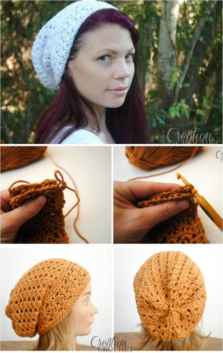 free crochet trinity slouch hat pattern