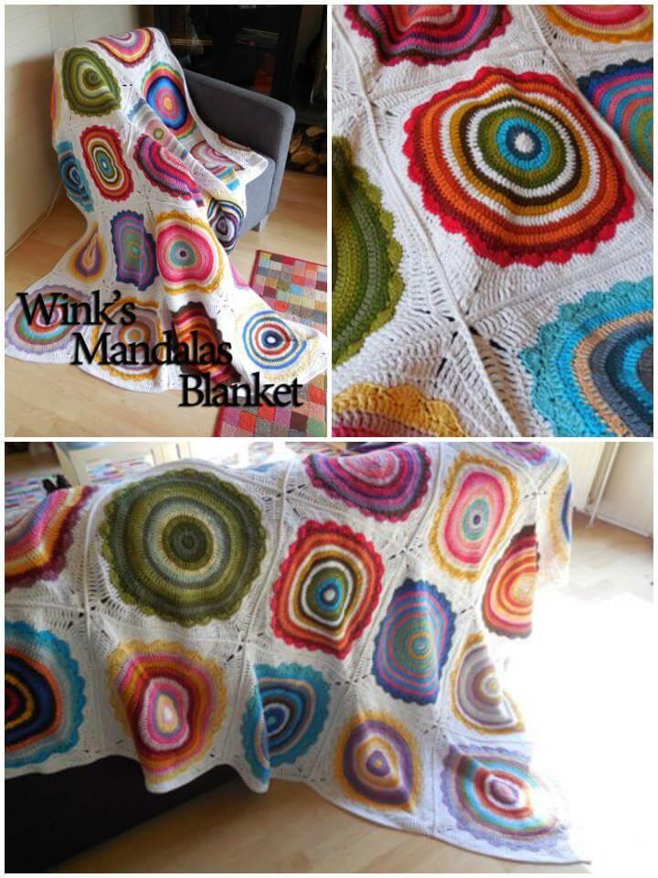 crochet mandala motif blanket