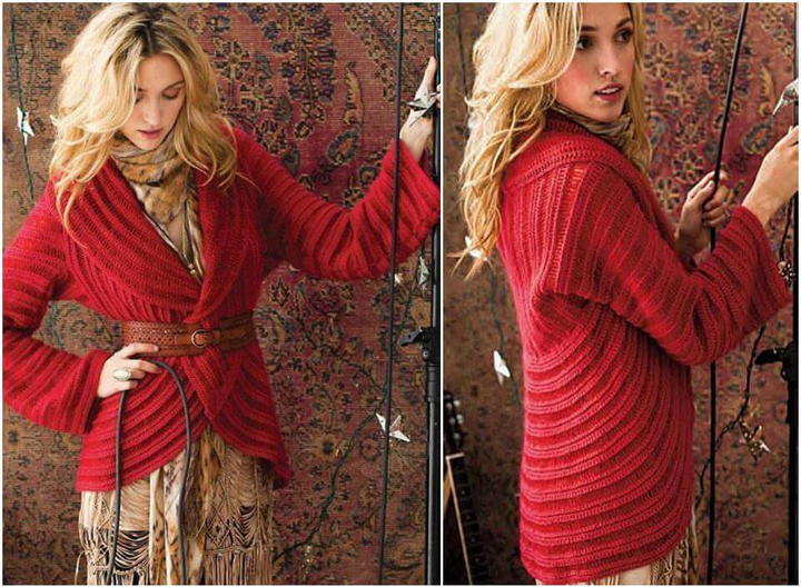 Crochet red circle vest pattern best sale