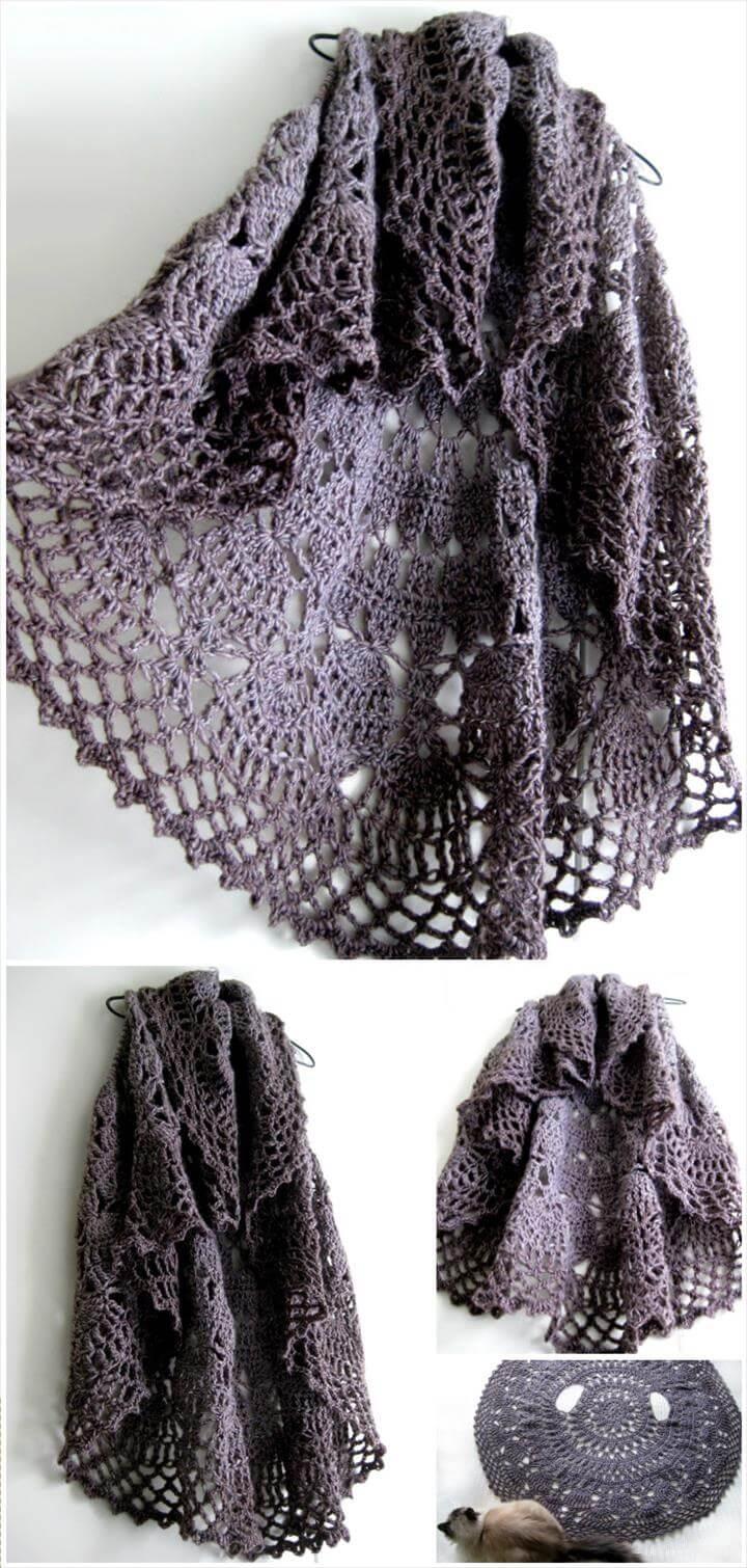 easy crochet flower circle vest pattern