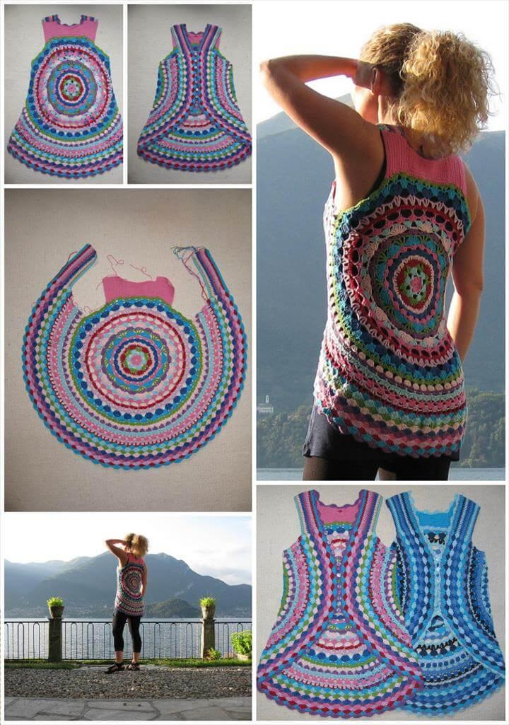 crochet power circle vest