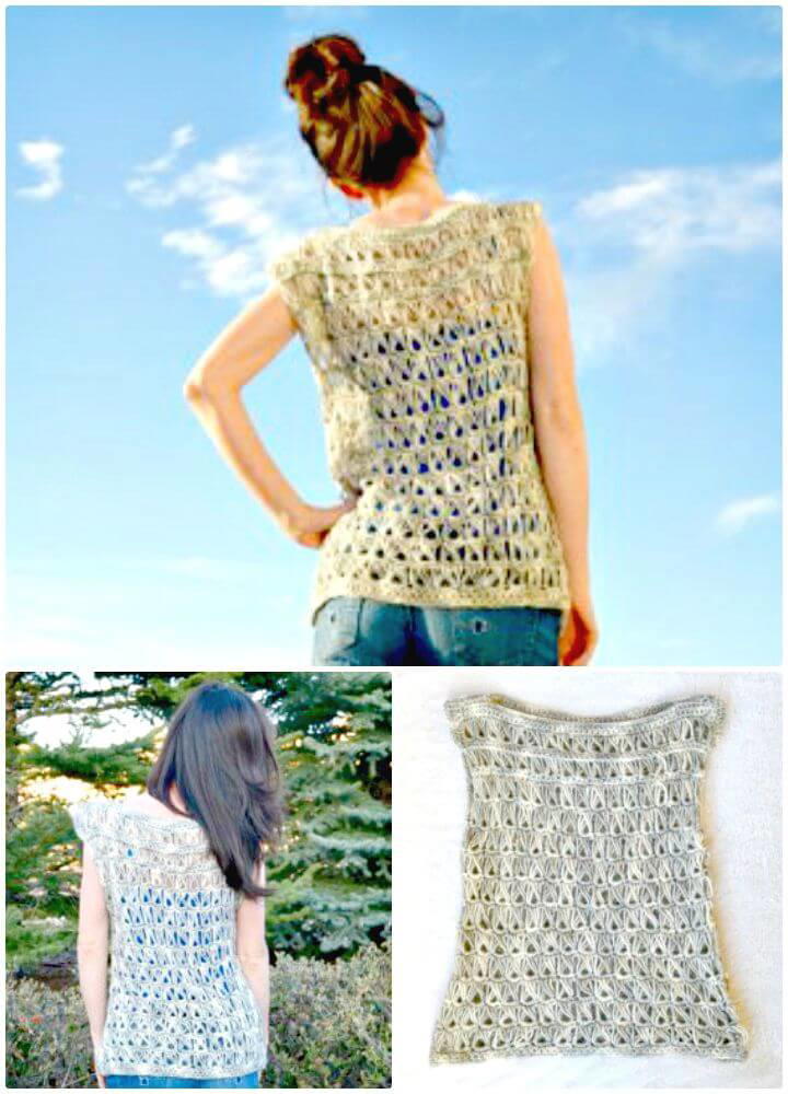 Easy How to Free Crochet Broomstick Lace Top Pattern