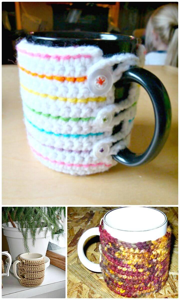 Easy Free Crochet Coffee Mug Cozy Pattern