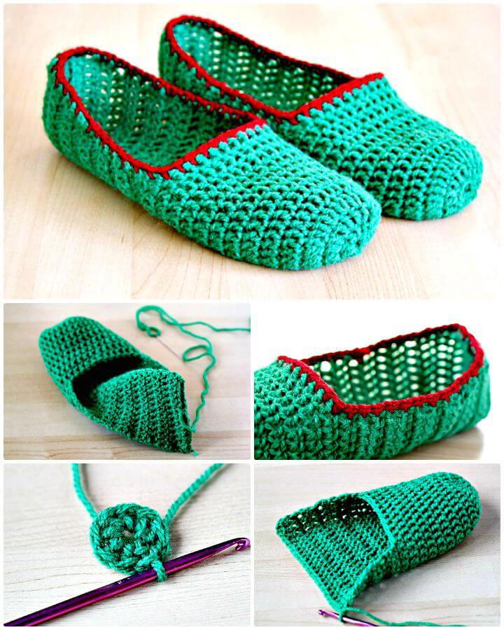 Simple and Easy Free Crochet Slippers Pattern